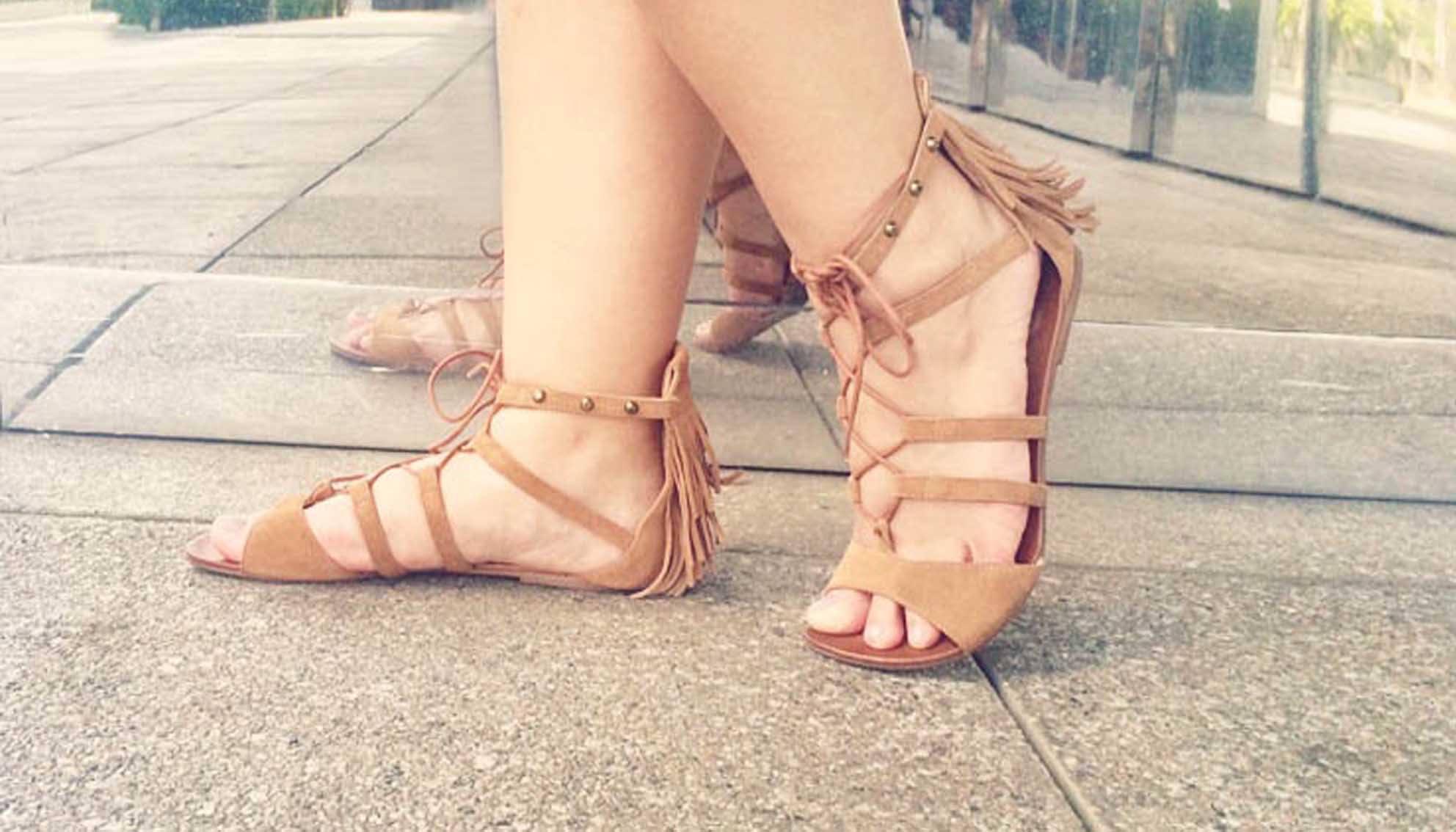 sandálias para o verão